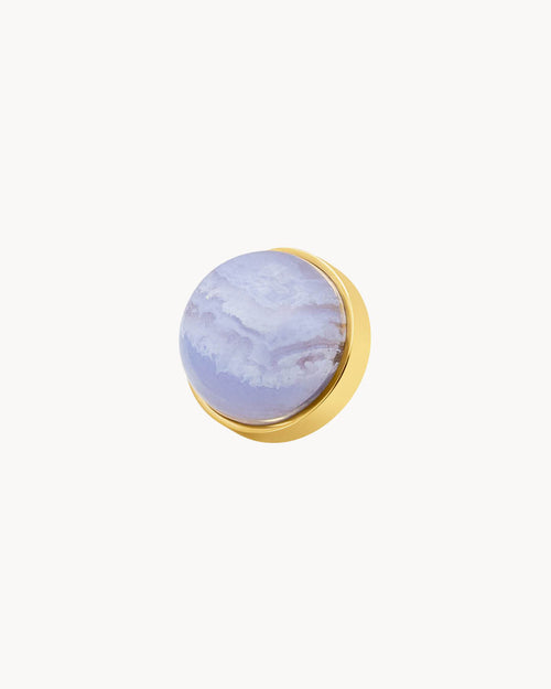 Affection Stone BlueLace Agate Mini Twist, Gold