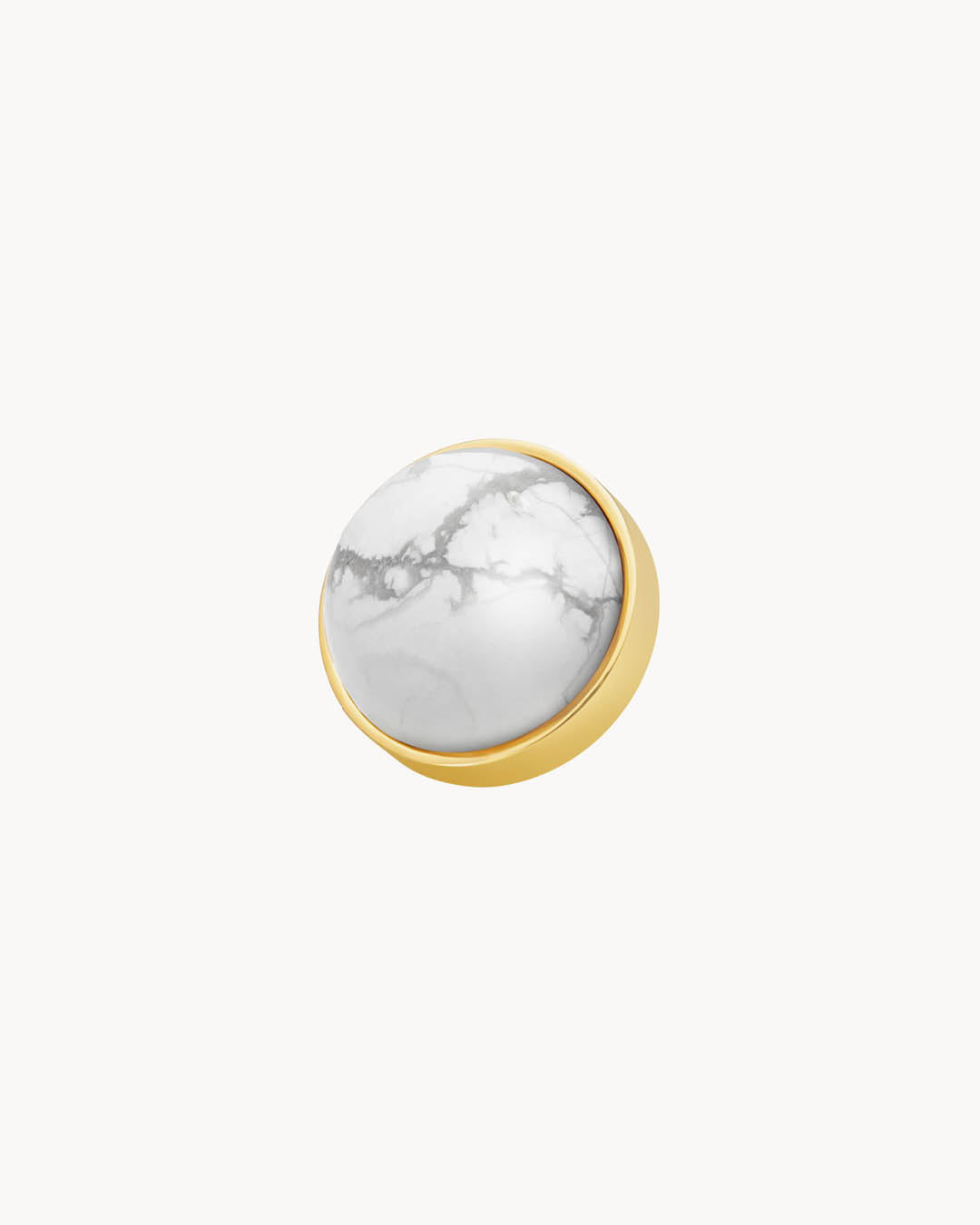 Ambition Stone White Howlite Mini Twist, Gold