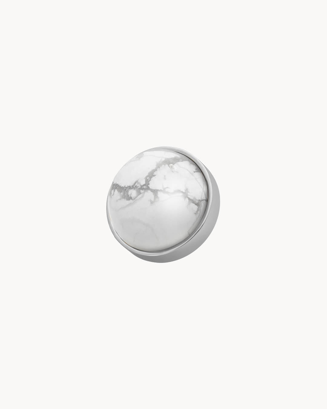 Ambition Stone White Howlite Mini Twist, Silver
