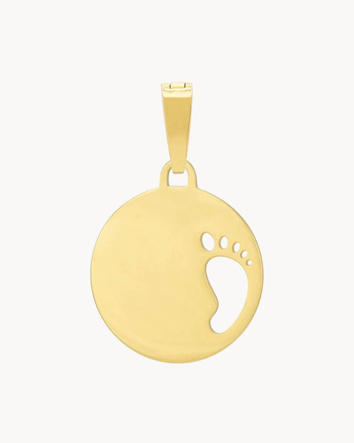 Newborn Engravable Pendant, Gold
