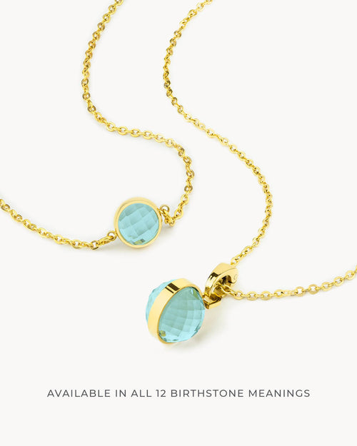 Birthstone Little Moments Halskette und Armband-Set, Gold