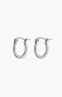 Dainty Signature Hoops, Silver
