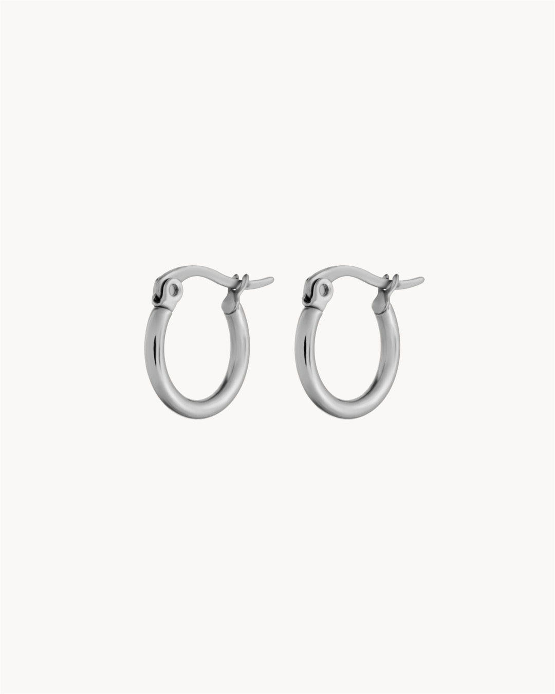 Dainty Signature Hoops, Silver