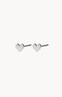 I Love. Dainty Stud Earrings, Silver