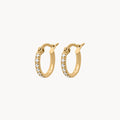 Dainty Starlight Hoop Earrings, Gold