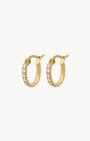 Dainty Starlight Hoop Earrings, Gold