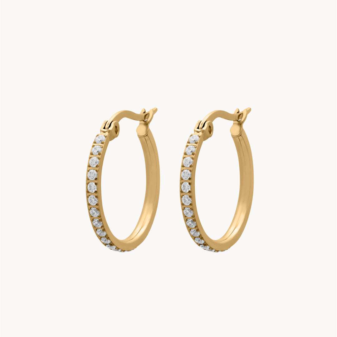 Medium Starlight Hoop Earrings, Gold
