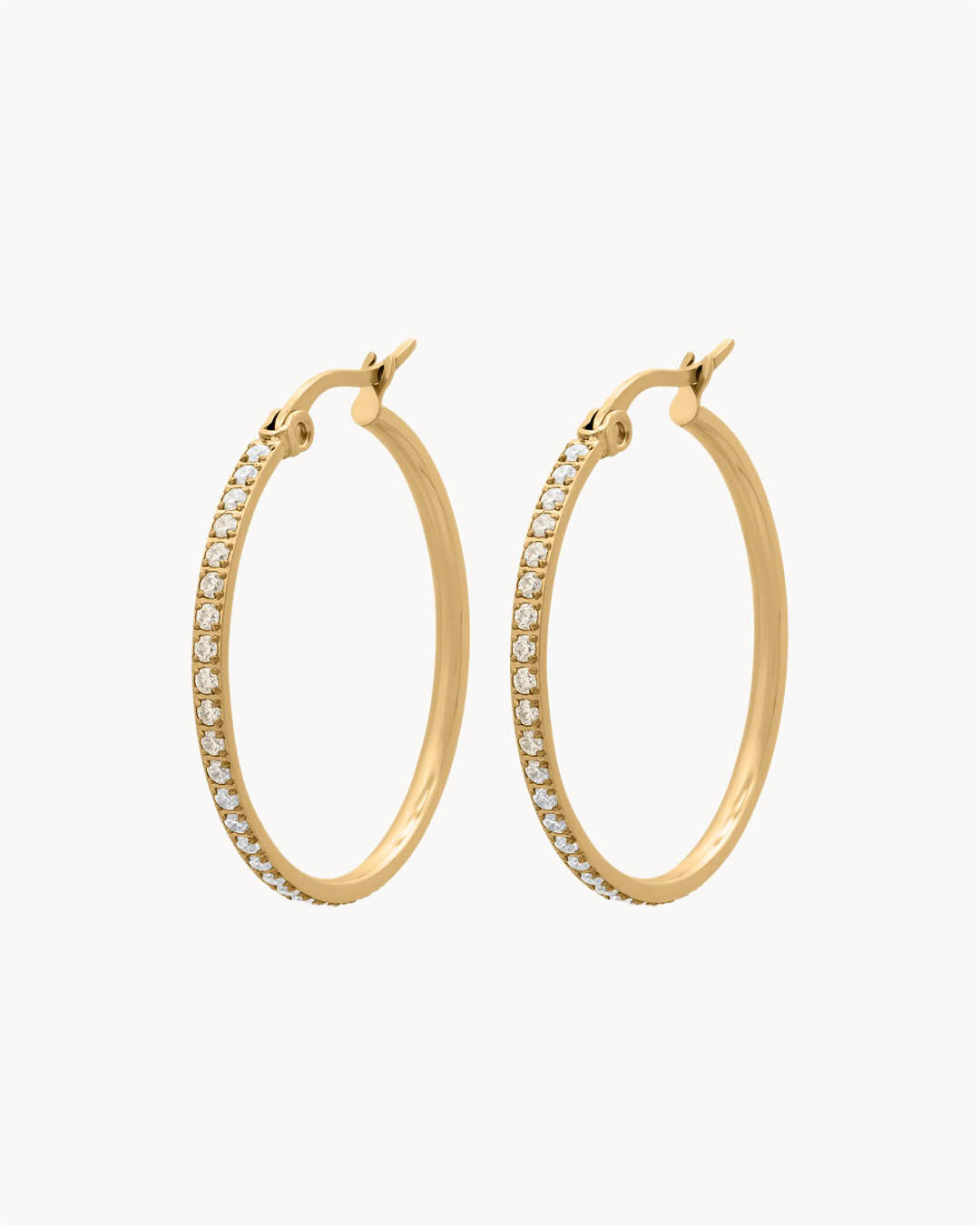 Large Starlight Hoop Earrings, Gold