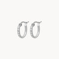 Dainty Starlight Hoop Earrings, Silver