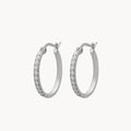 Medium Starlight Hoop Earrings, Silver