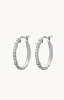 Medium Starlight Hoop Earrings, Silver