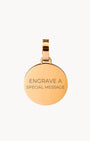 Dainty Disc Engravable Pendant, Gold