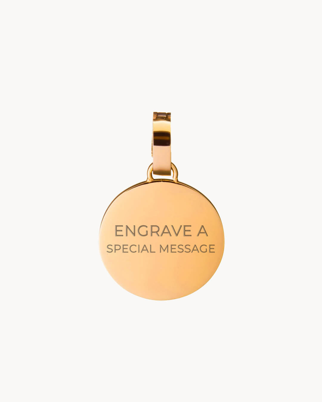Dainty Disc Engravable Pendant, Gold