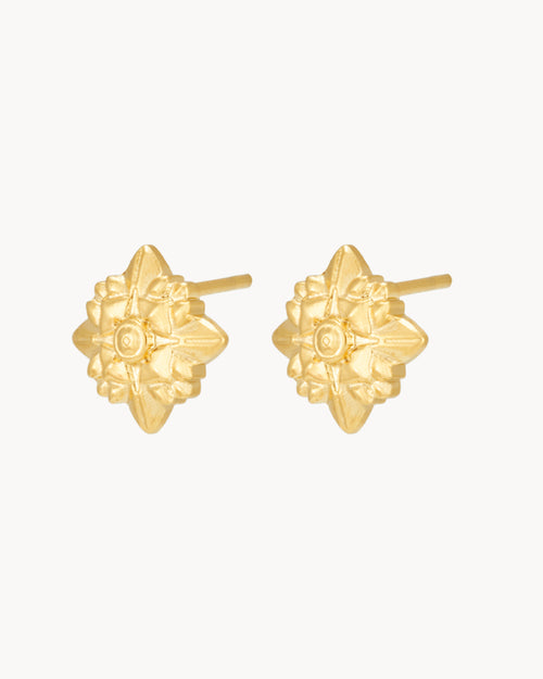 Festa Fjura Stud Earrings, Gold