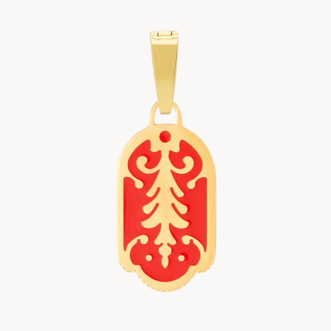 Festa Pavaljun Red Pendant, Gold