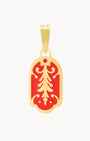 Festa Pavaljun Red Pendant, Gold