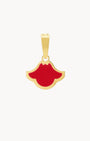 Festa Dainty Pavaljun Red Pendant, Gold