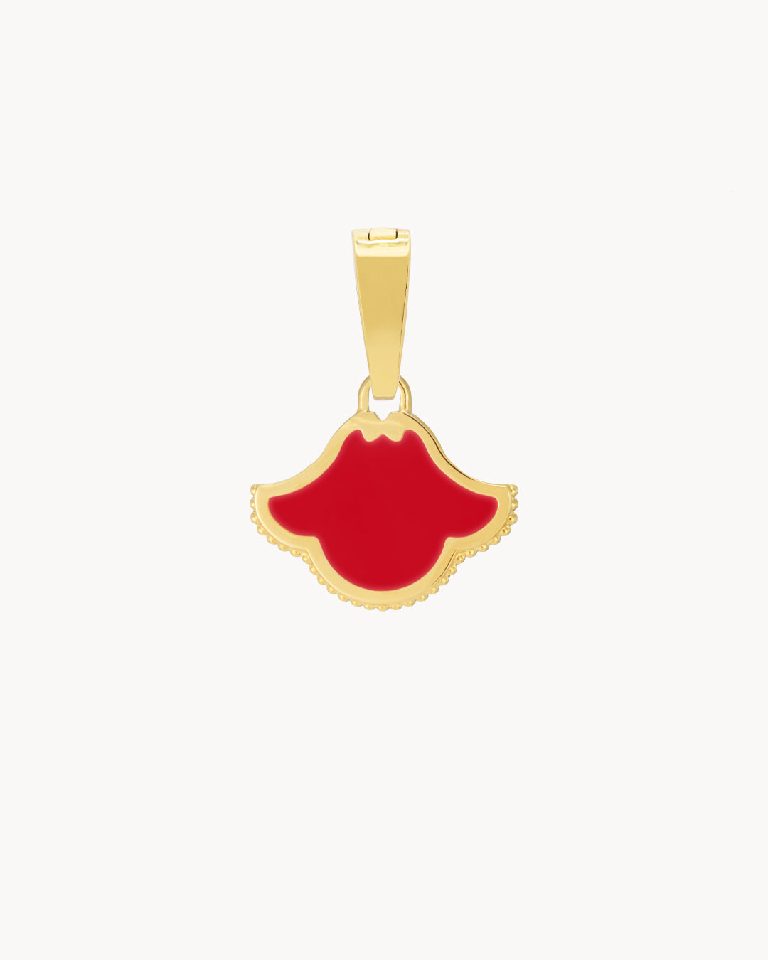 Festa Dainty Pavaljun Red Pendant, Gold