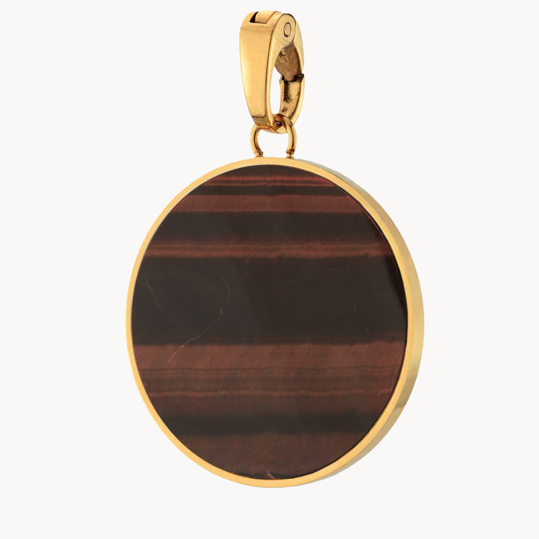 Celebration Stone Tiger Eye Signature Statement Pendant, Gold