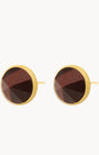 Celebration Stone Red Tiger Eye Ħabbata Stud Earrings