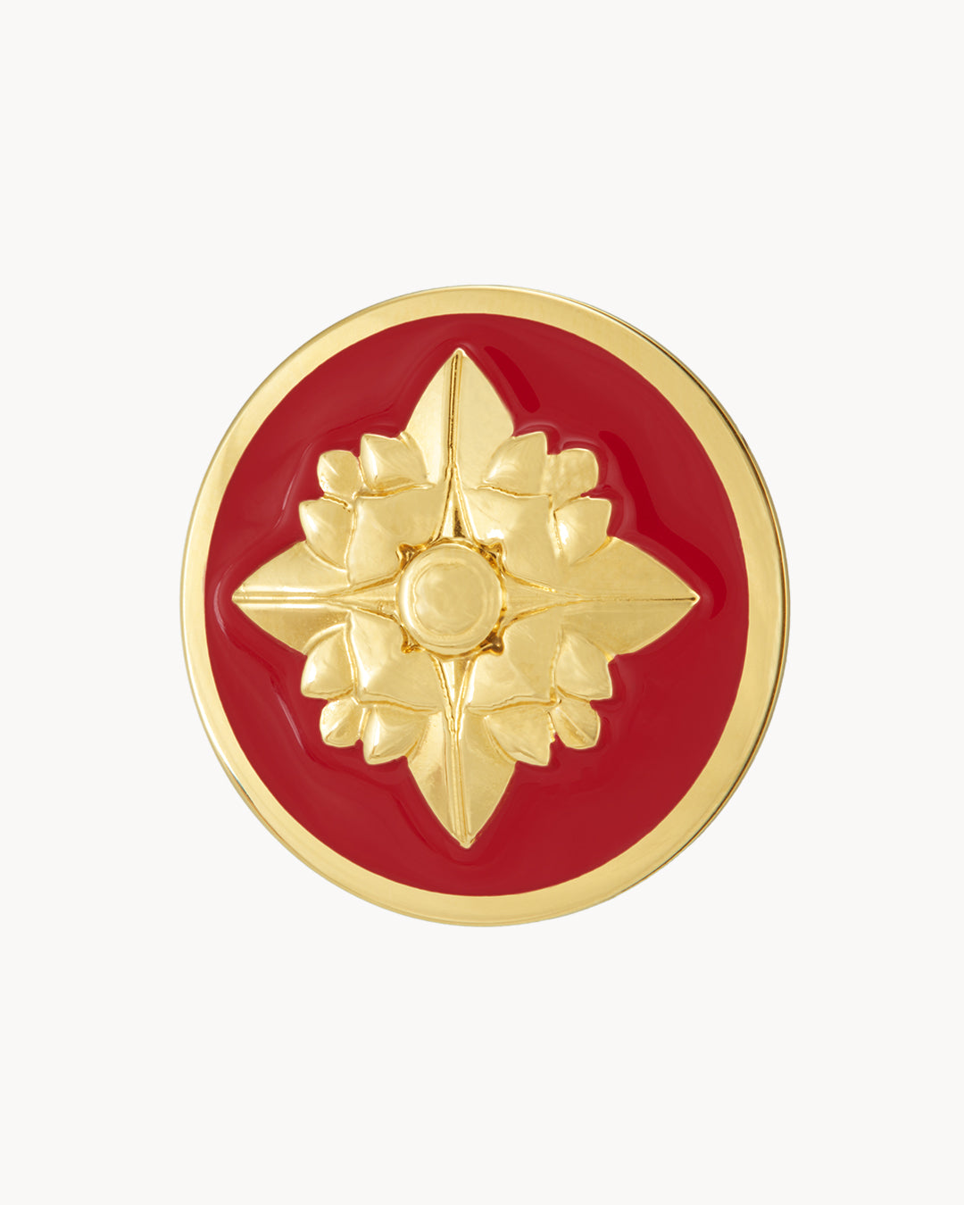 Red Pavaljun Fjura Twist Coin, Gold