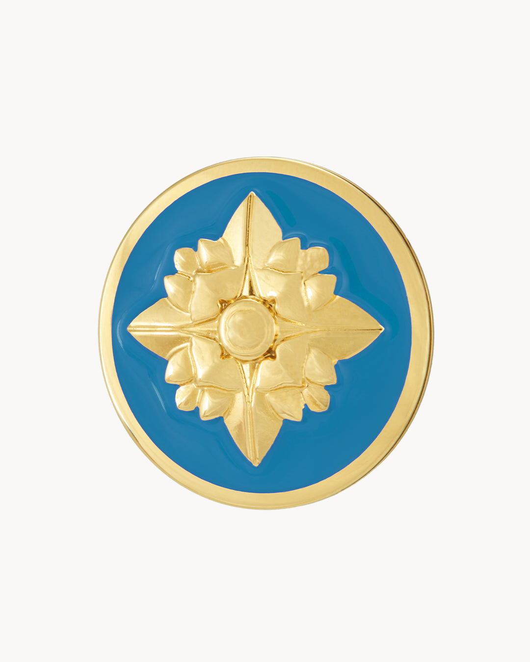 Blue Pavaljun Fjura Twist Coin, Gold