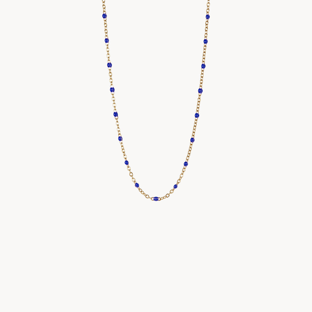 Blue Dainty Ball Chain