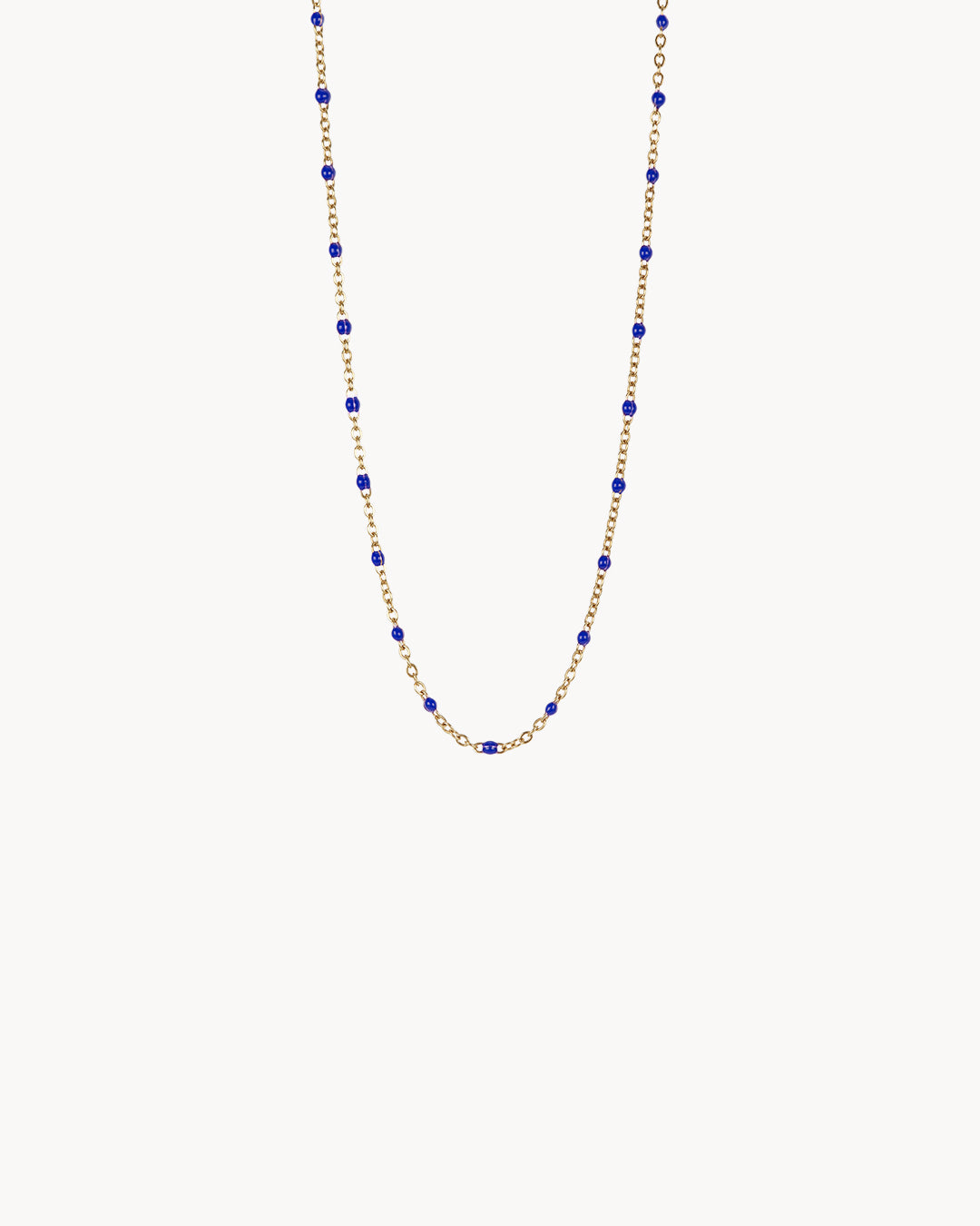 Blue Dainty Ball Chain