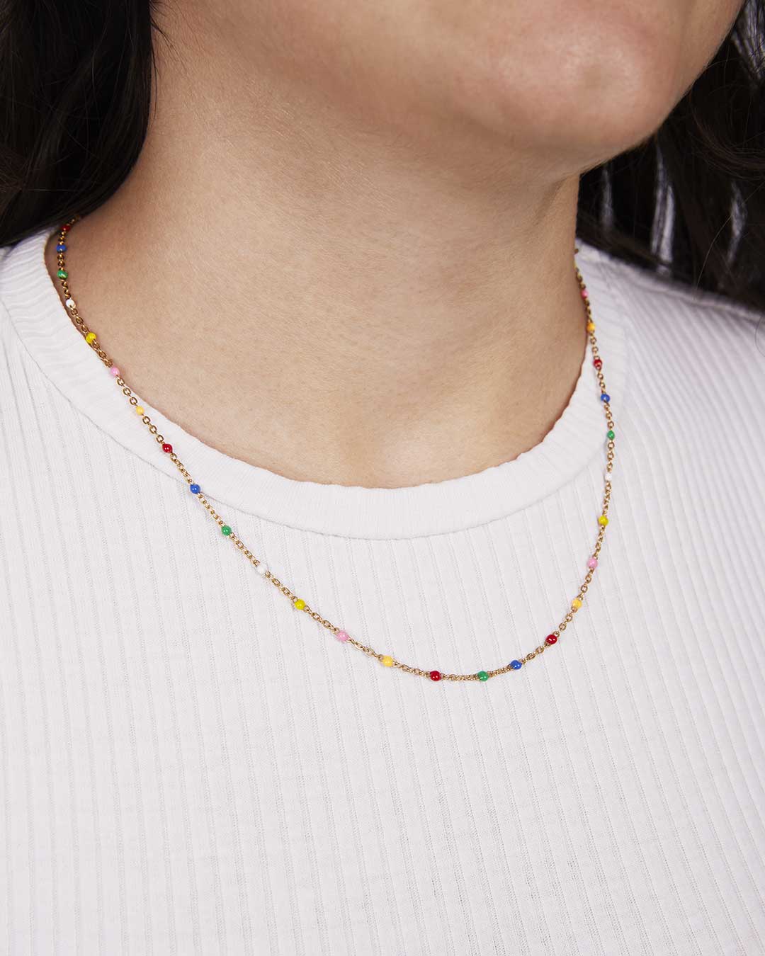 Rainbow Dainty Ball Chain