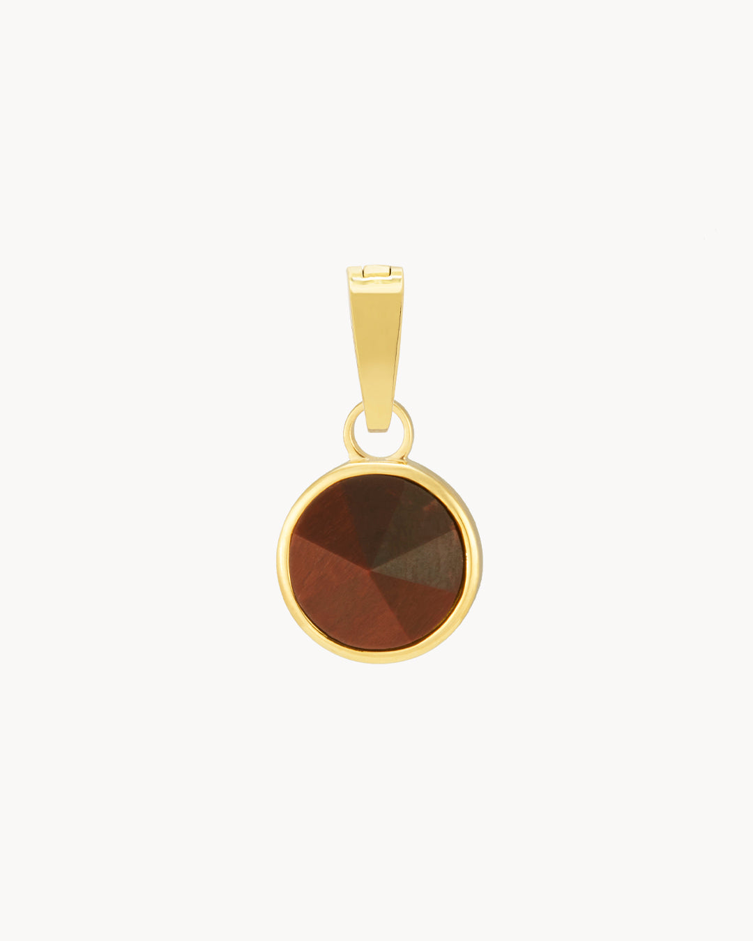 Celebration Stone Red Tiger eye Ħabbata Pendant, Gold