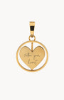 Follow your Heart Spin Pendant, Gold