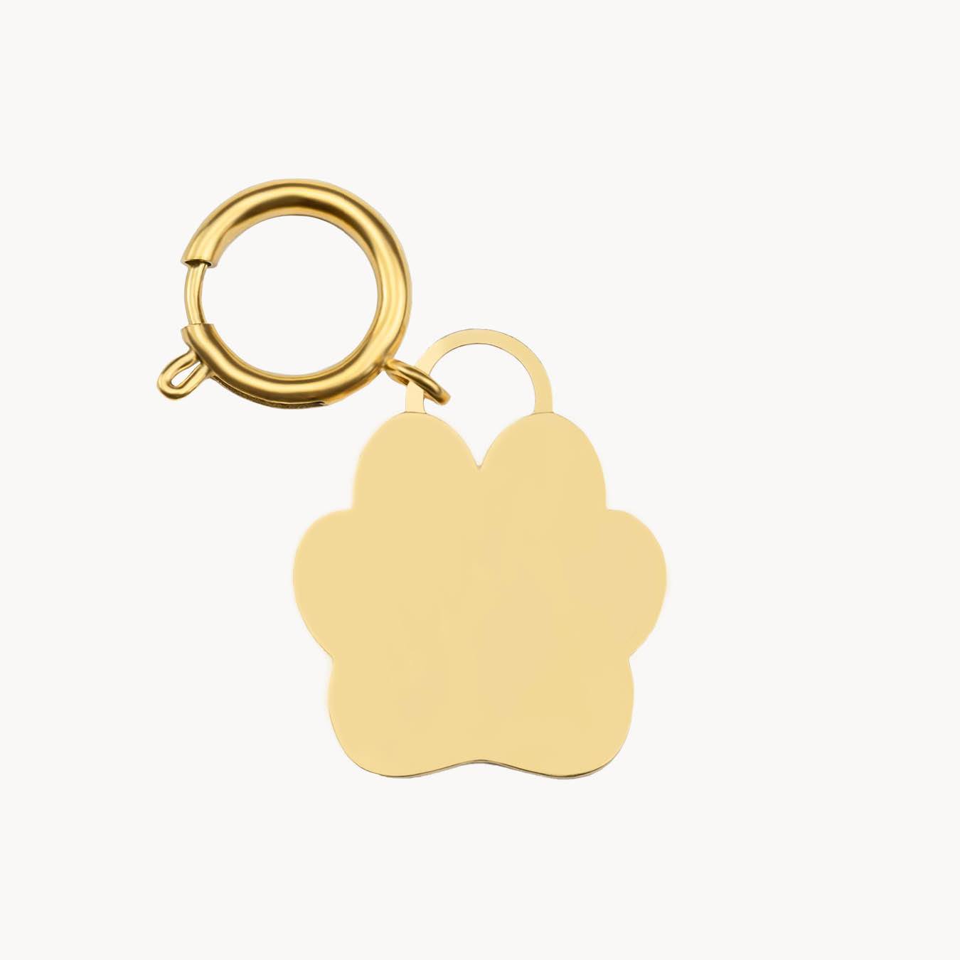 Pet & Friend Engravable Paw Necklace Set, Gold