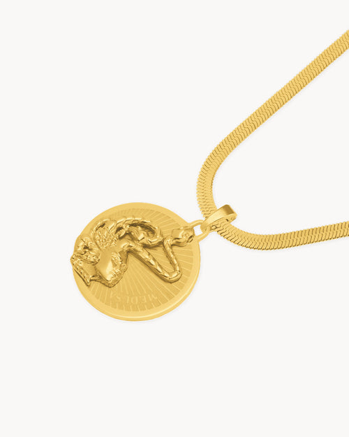 Medusa Necklace Set, Gold