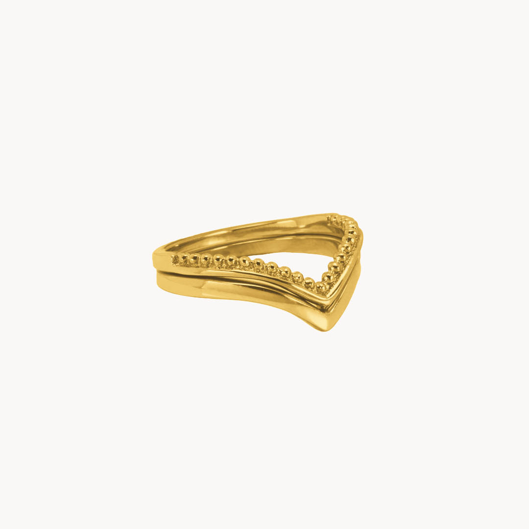 Partner Studded Venus Ring Set, Gold