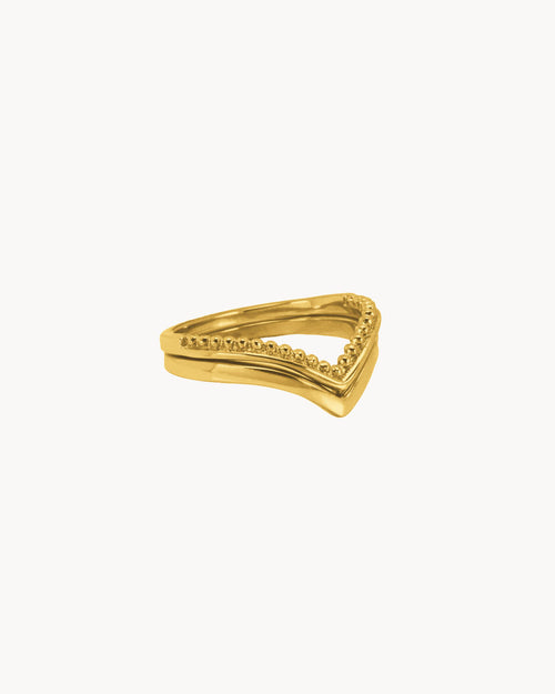 Studded Venus Ring Set, Gold