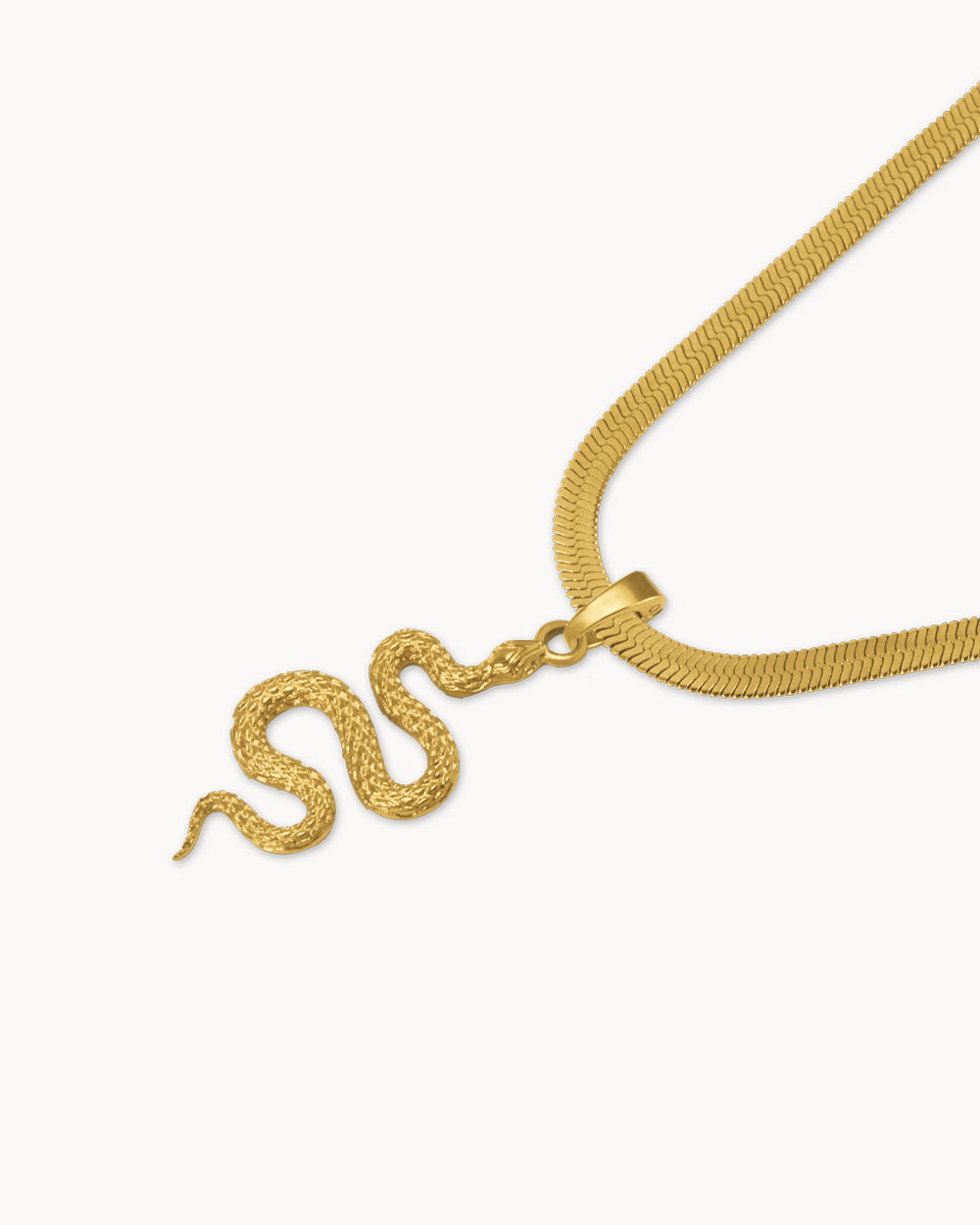Schlangen-Halsketten-Set für Herren, Gold