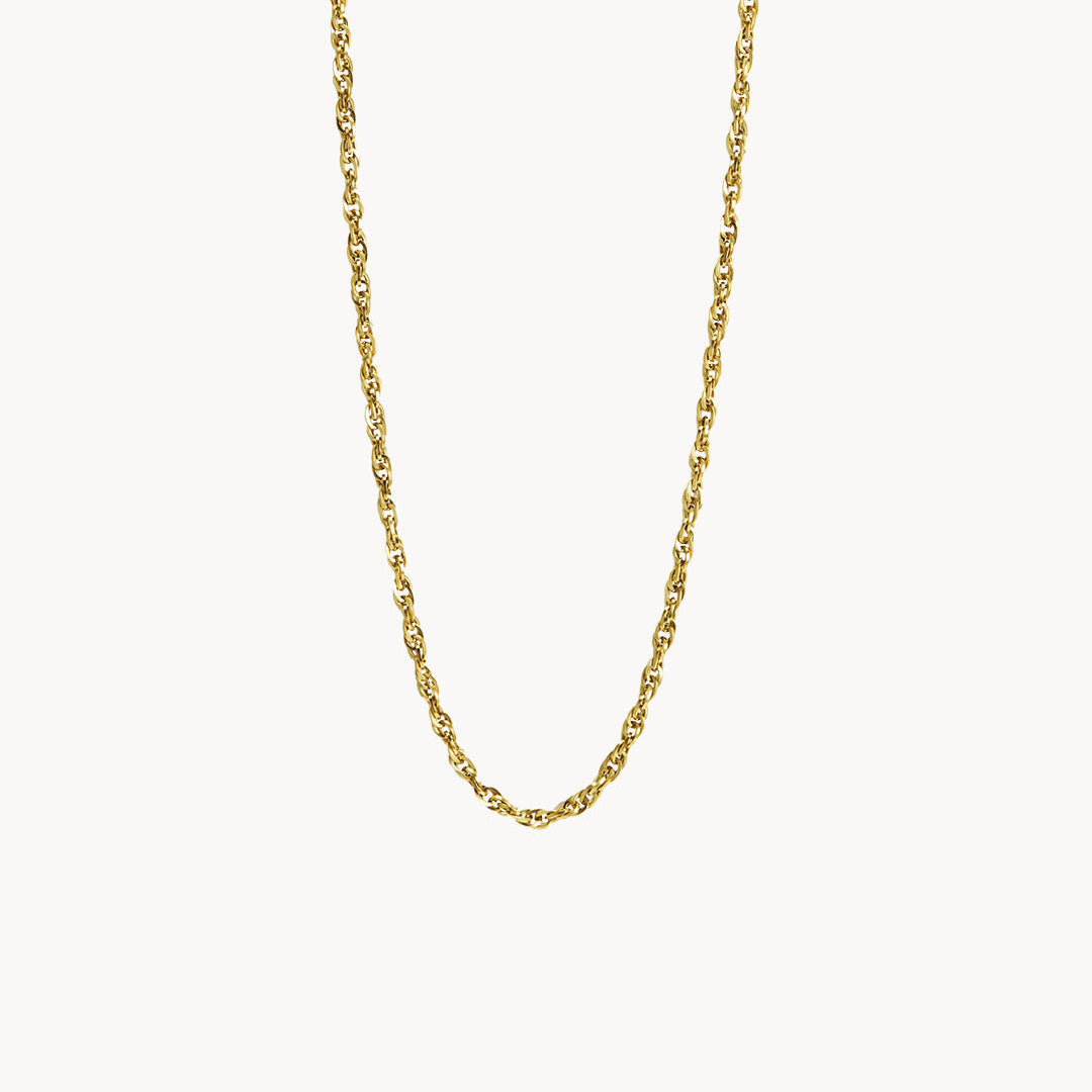 Short Shimmer Rope Chain, Gold