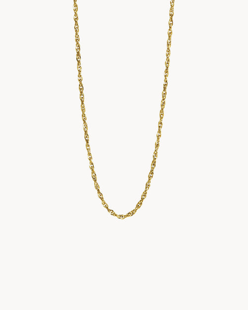 Short Shimmer Rope Chain, Gold