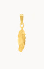 Feather Pendant, Gold