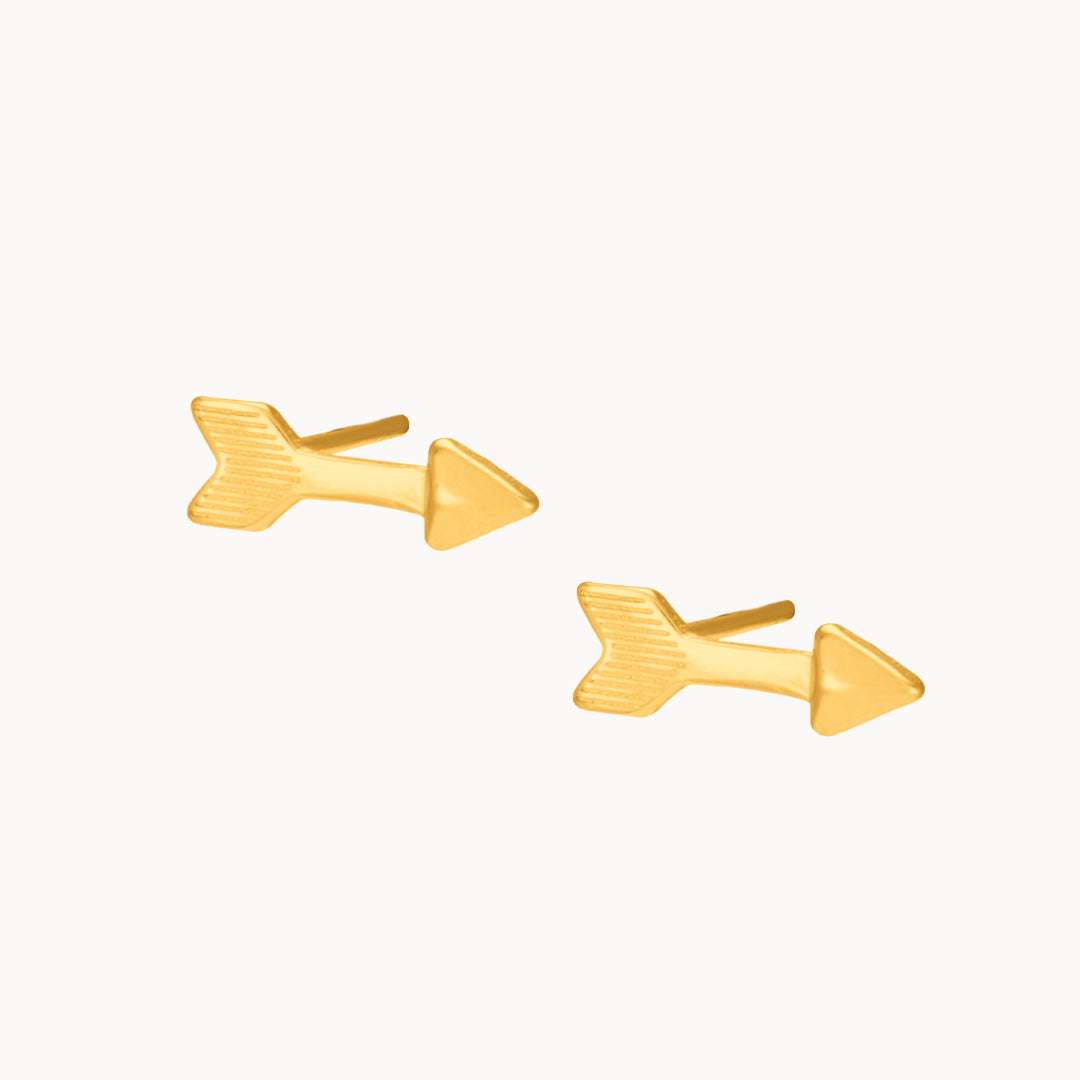 Arrow Stud Earrings, Gold