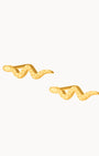 Snake Stud Earrings, Gold