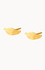 Feather Stud Earrings, Gold