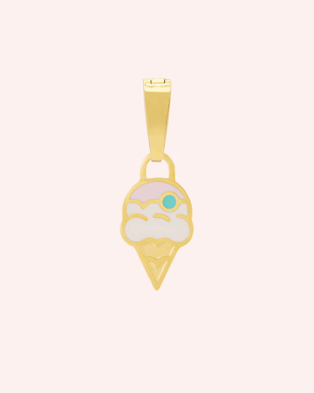 Ice Cream Pendant, Gold