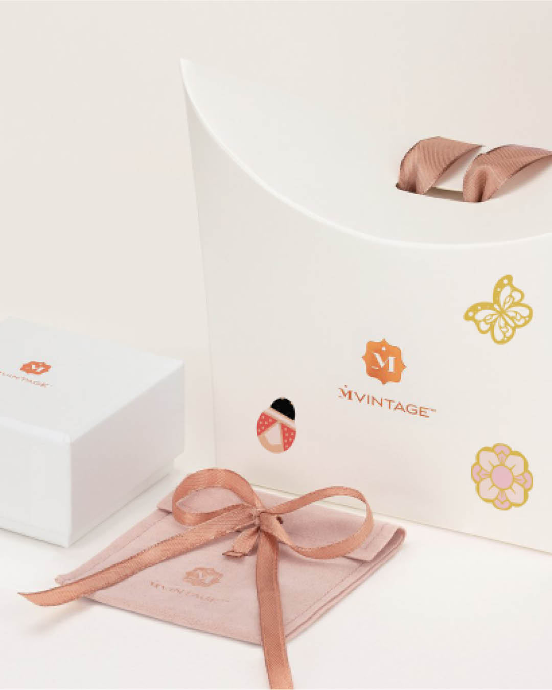Joy Colourful Butterfly Birthday Necklace Set, Gold