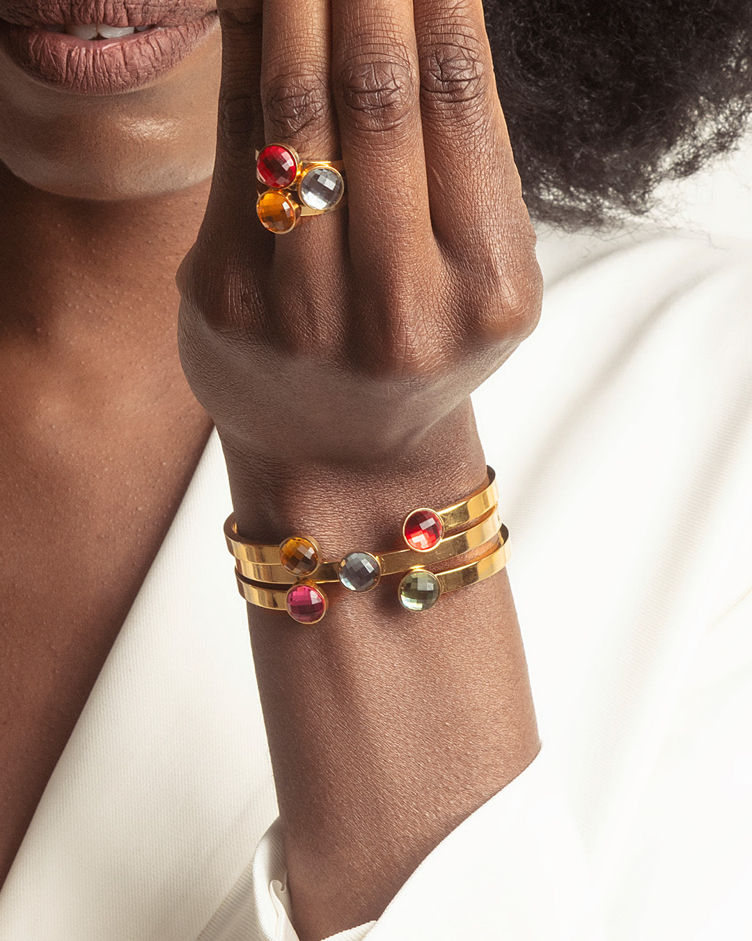April Birthstone Hope Mini Twist Ring, Gold