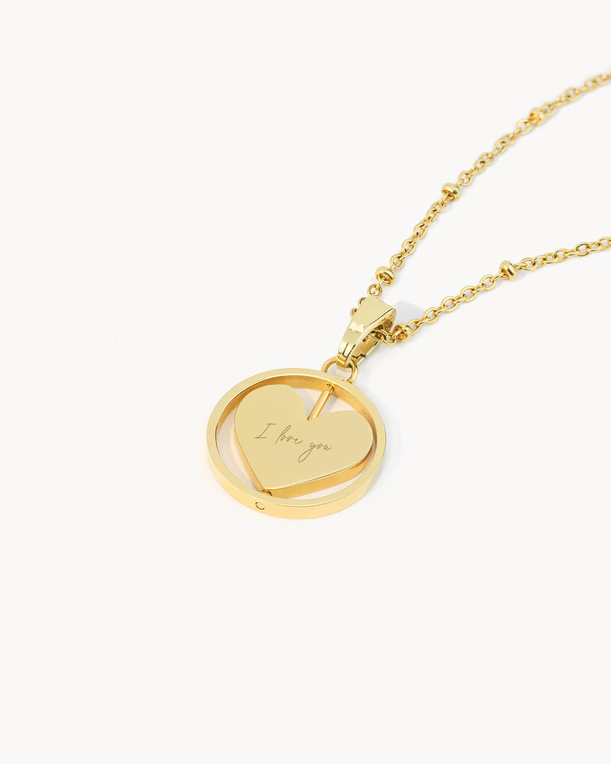 I Love You Necklace Set, Gold