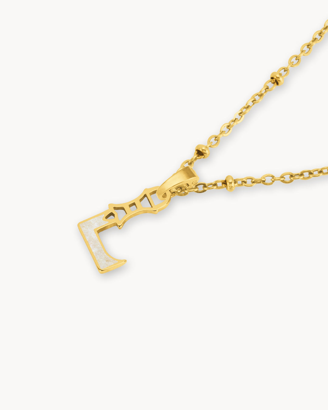 L Dainty Sigill Necklace Set, Gold