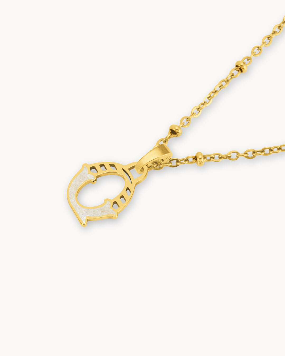Q Dainty Sigill Necklace Set, Gold