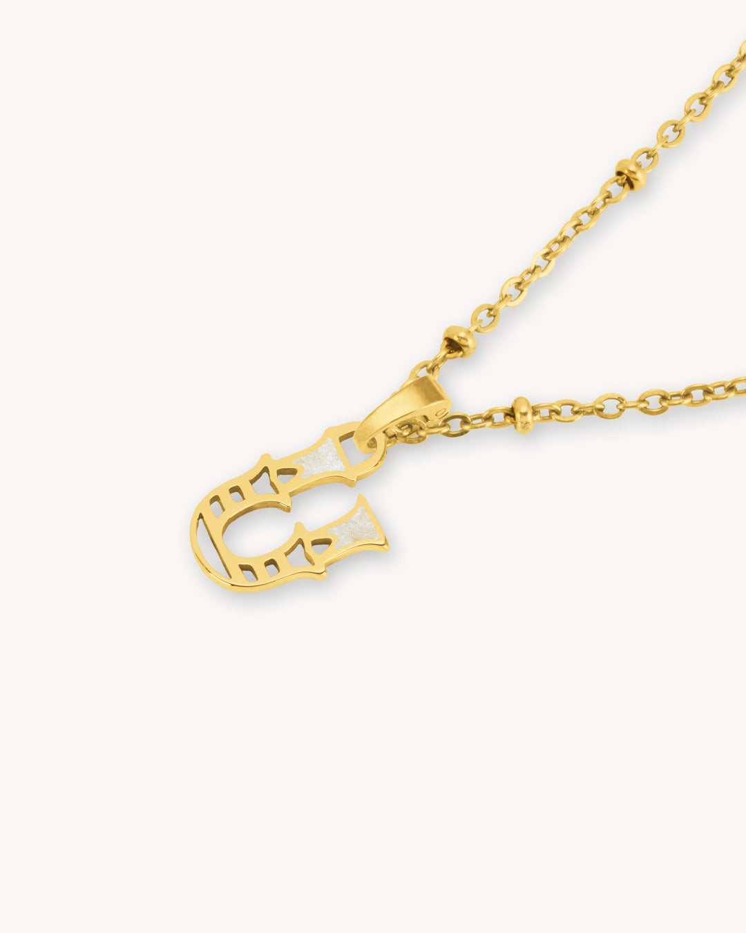 U Dainty Sigill Necklace Set, Gold