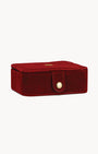 Dainty Burgundy Velvet Jewellery Box